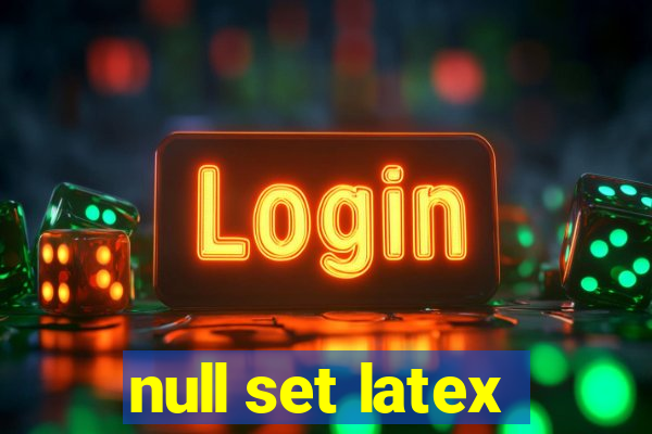 null set latex